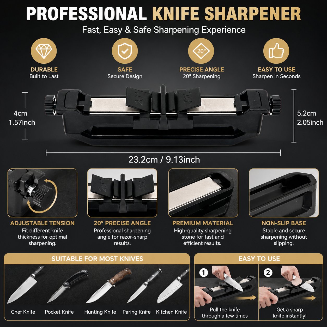 🔪✨Portable Precision Knife Sharpener