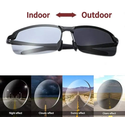HD Polarized Photochromic Sunglasses UV400 Protection | Retro Oversized Square | Unisex 2026 Essential