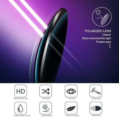 HD Polarized Photochromic Sunglasses UV400 Protection | Retro Oversized Square | Unisex 2026 Essential