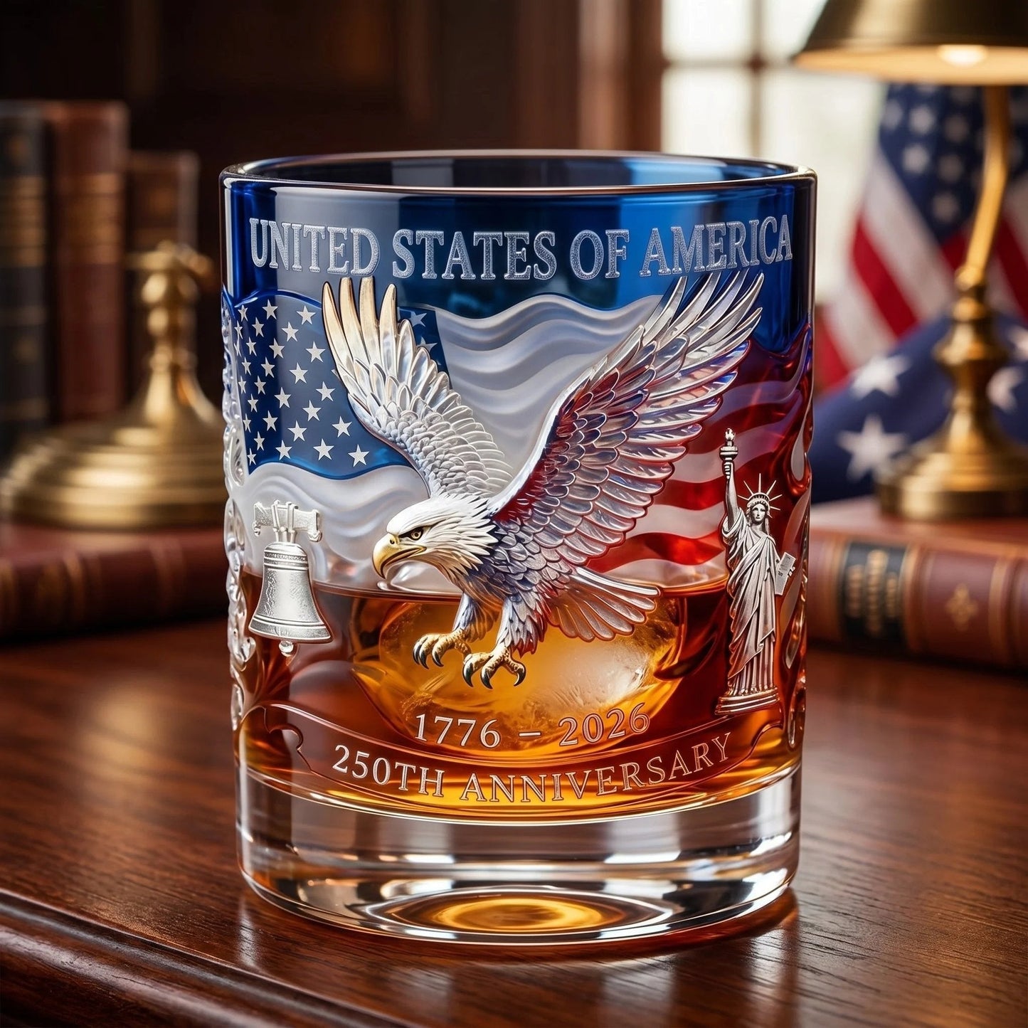 🇺🇸🦅Limited Edition 2026 USA 250th Anniversary Commemorative Glass – 1776-2026 Heritage Edition