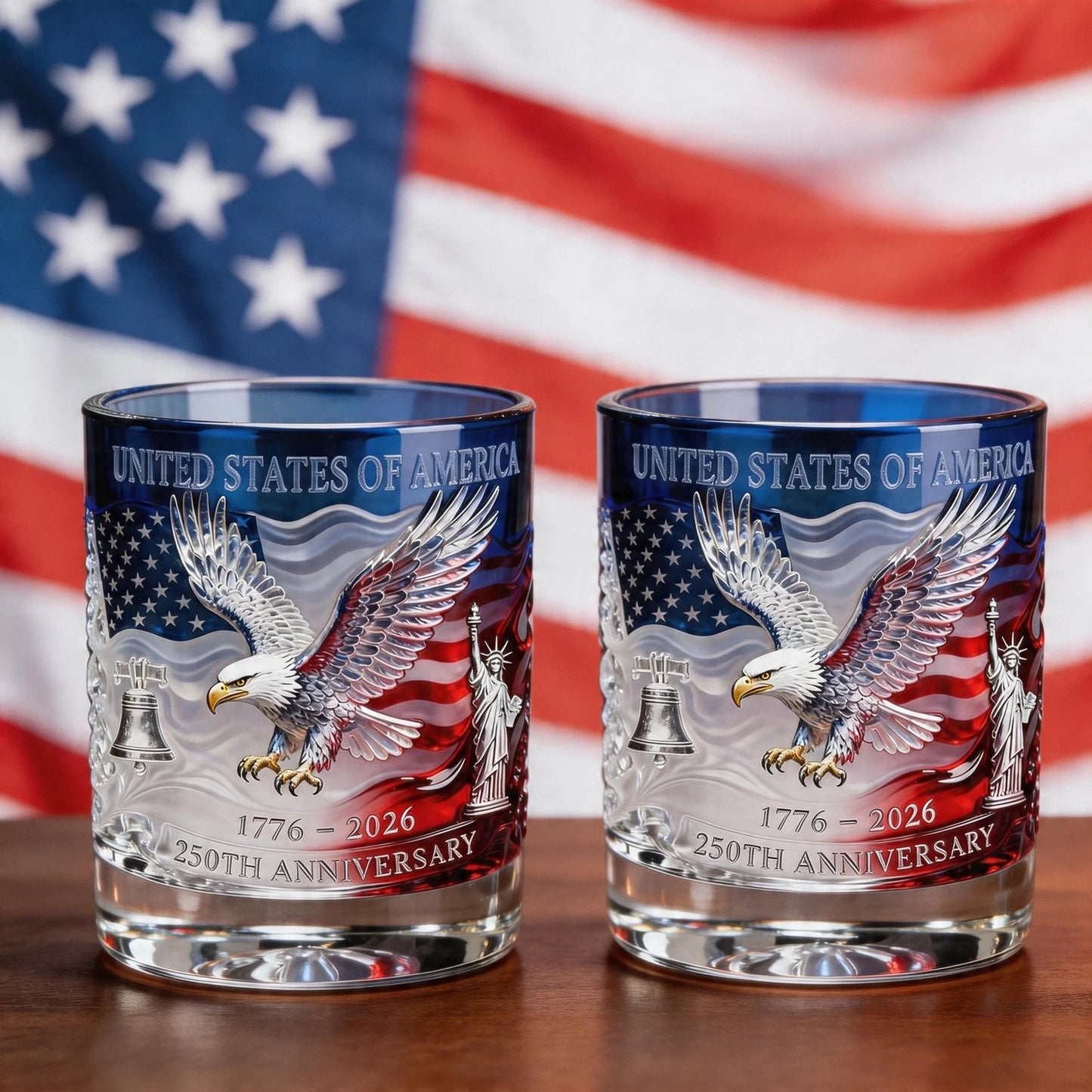 🇺🇸🦅Limited Edition 2026 USA 250th Anniversary Commemorative Glass – 1776-2026 Heritage Edition