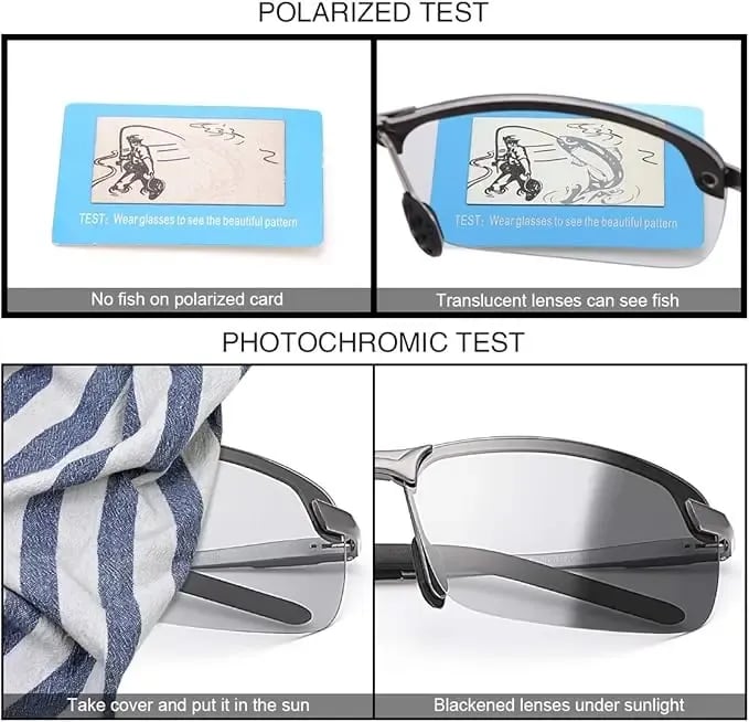 HD Polarized Photochromic Sunglasses UV400 Protection | Retro Oversized Square | Unisex 2026 Essential