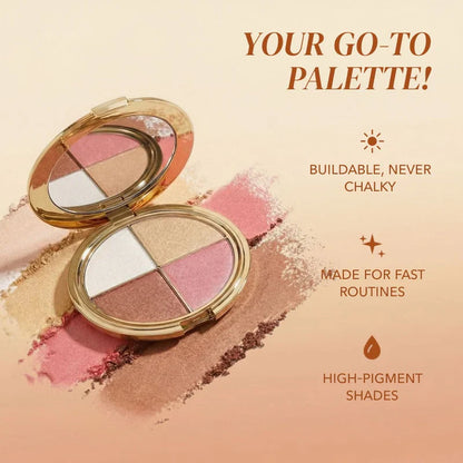 ✨ Buy 1 Get 1 Free – Glow Wardrobe Highlighting Eye & Cheek Palette 💫💖 Today Only!