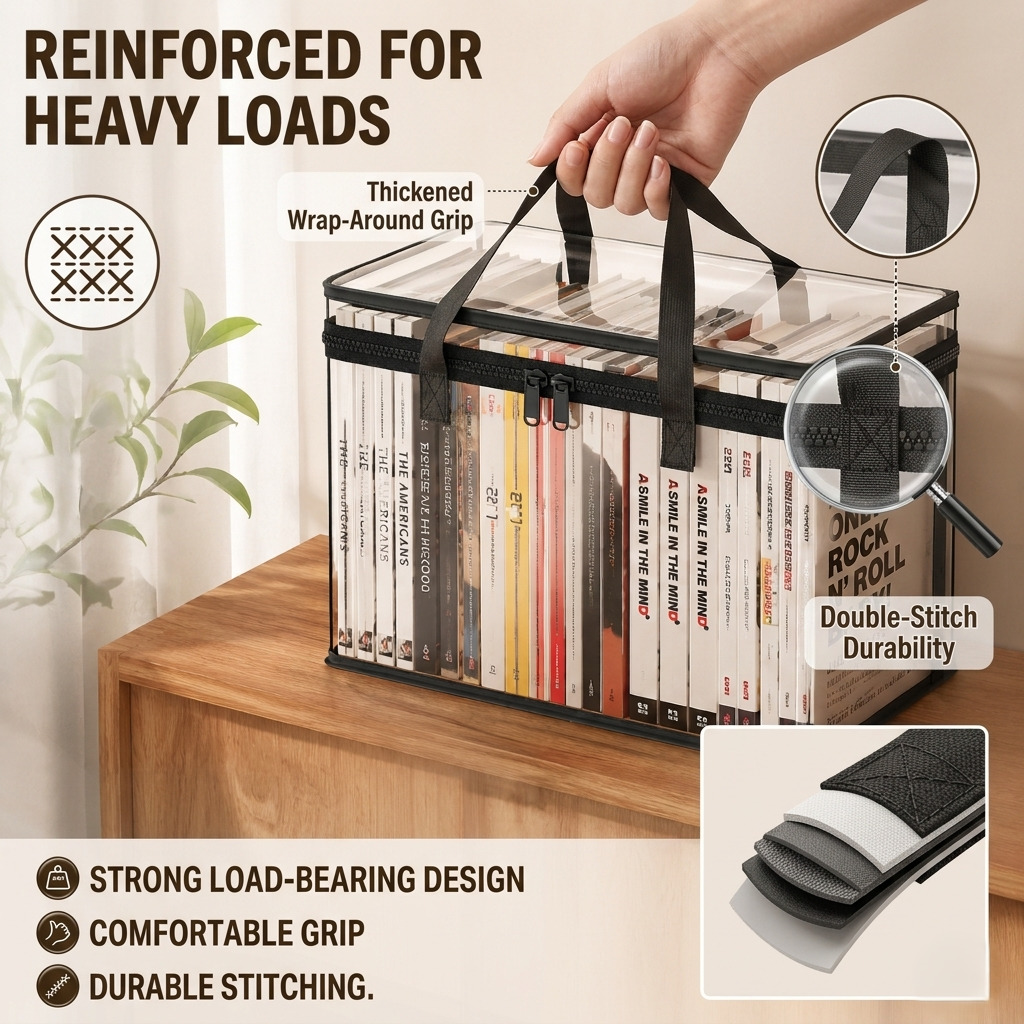 📦Large Clear Thick Plastic Storage Box with Hinged Lid Heavy-Duty Durable High Capacity Organizer, Perfect for Home, Camping, Travel, Attic and Moving-LUN