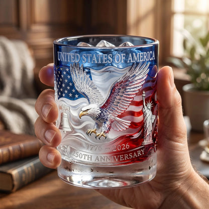 🇺🇸🦅Limited Edition 2026 USA 250th Anniversary Commemorative Glass – 1776-2026 Heritage Edition