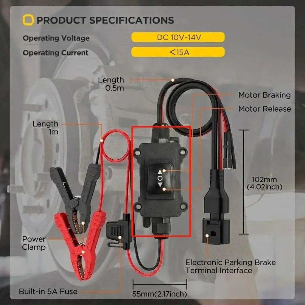 EPB Emergency Release Tool,Over-Current Protection, Dual-Channel Forward/Reverse Control for Electronic Parking Brake Release and Reset