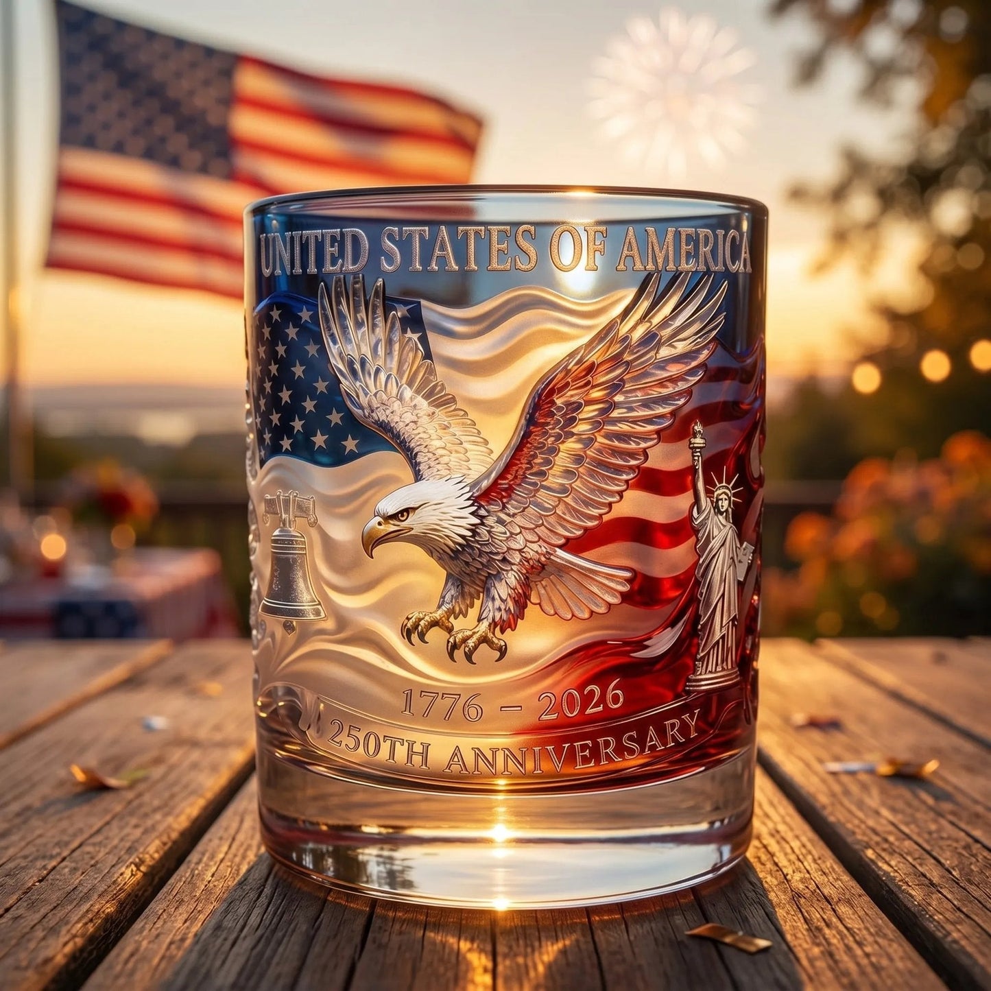 🇺🇸🦅Limited Edition 2026 USA 250th Anniversary Commemorative Glass – 1776-2026 Heritage Edition
