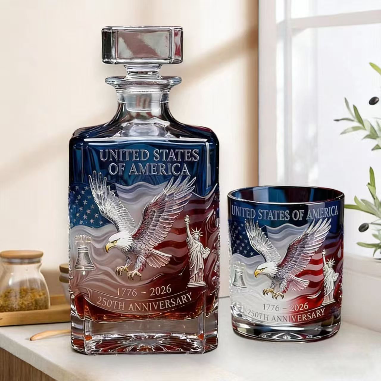 🇺🇸🦅Limited Edition 2026 USA 250th Anniversary Commemorative Glass – 1776-2026 Heritage Edition