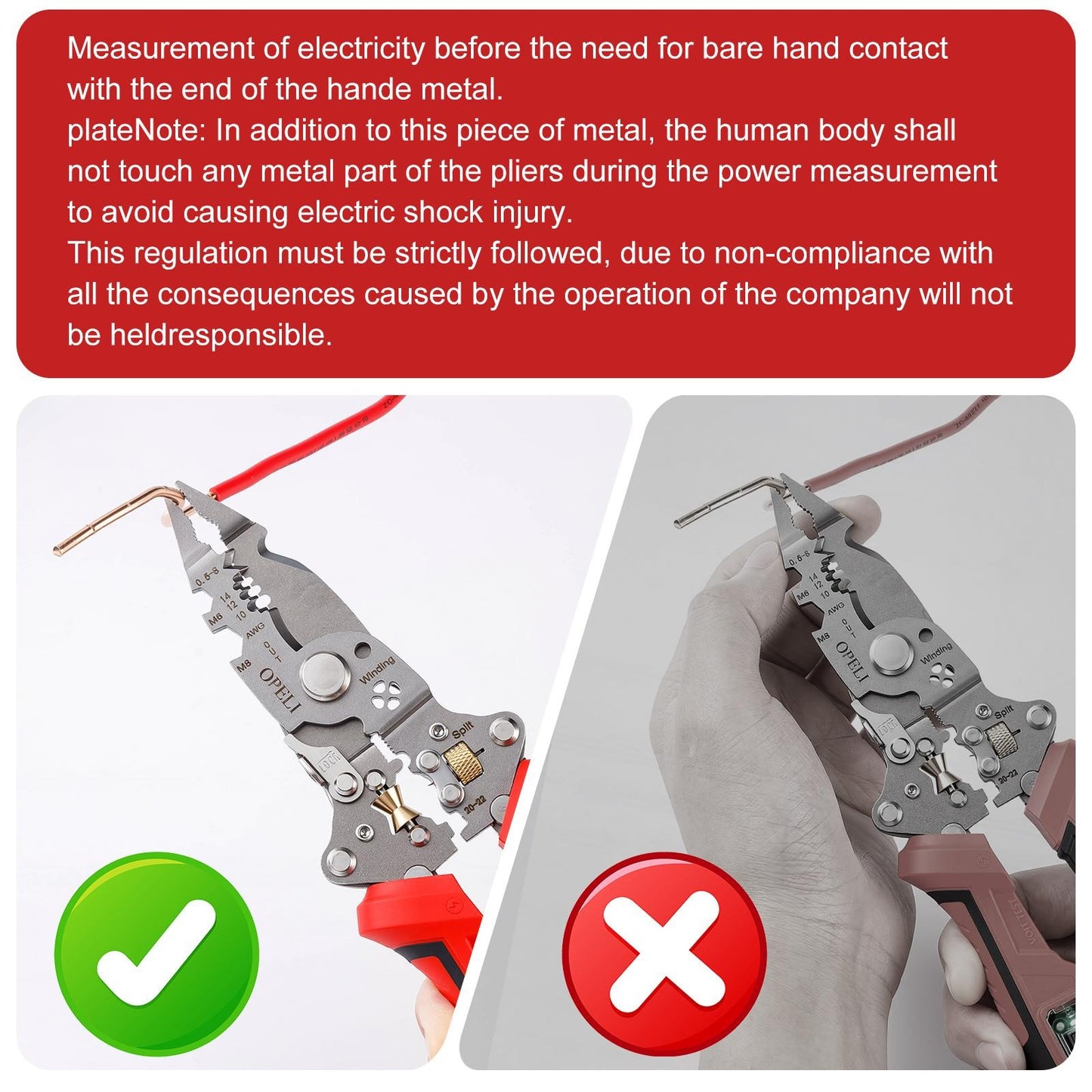 8-in-1 Multi-Function Wire Stripper Pliers Diagonal Cutters for Nails Electrical Cables Special Tools with number display Voltage Tester&Alarms, Detectable12-250V, Heavy-Duty Electrical Pliers&Wire Cutters-for Professionaland Home Use