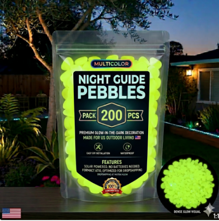 💥LAST DAY SALE 50%OFF💥🌈Colorful Glow-in-the-Dark Garden Stones